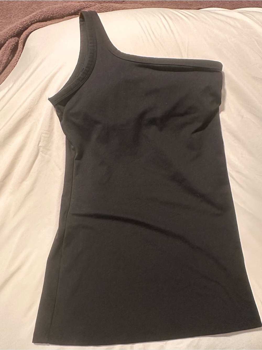 all in motion One-Shoulder Black Dress
